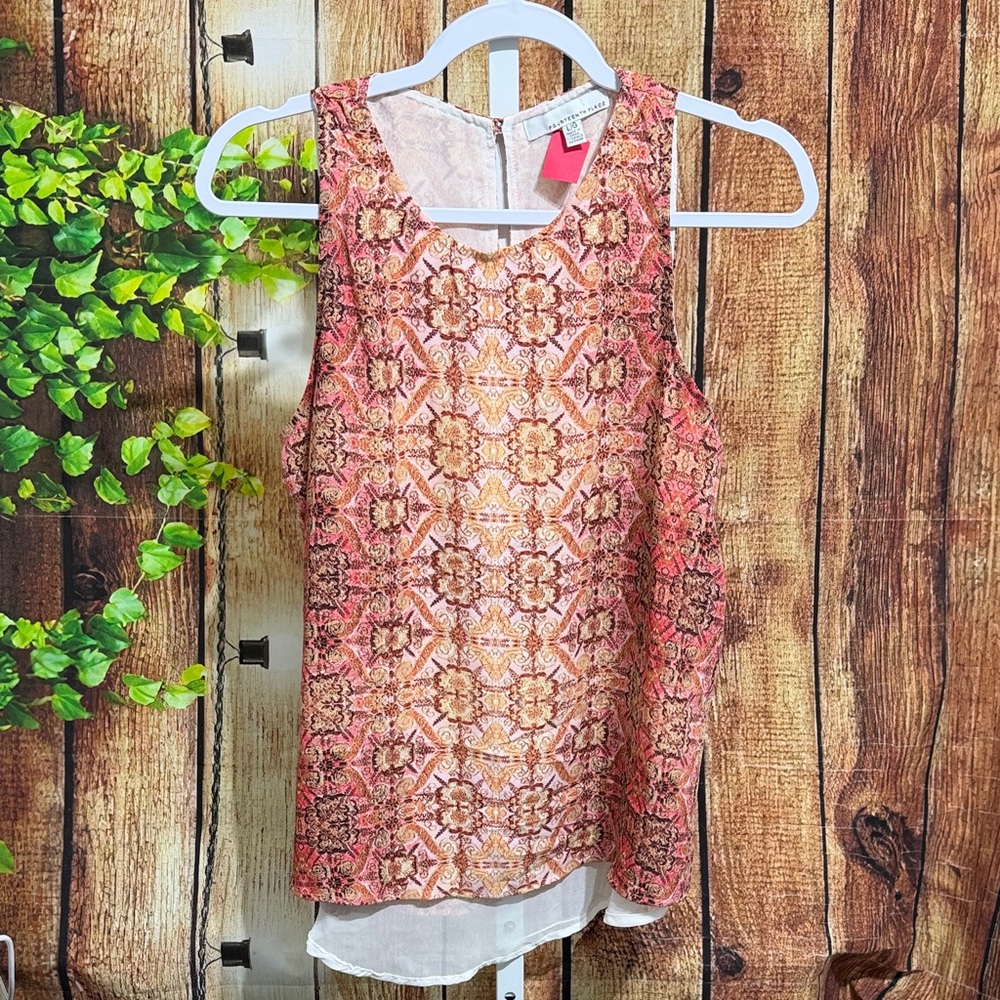 Fourteenth Place Sleeveless A-line Blouse Size L